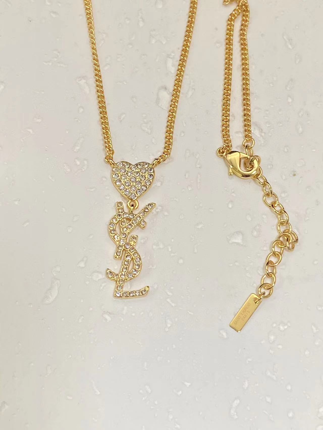 YSL ダイヤモンド ハート ネックレス【50％割引+送料無料】