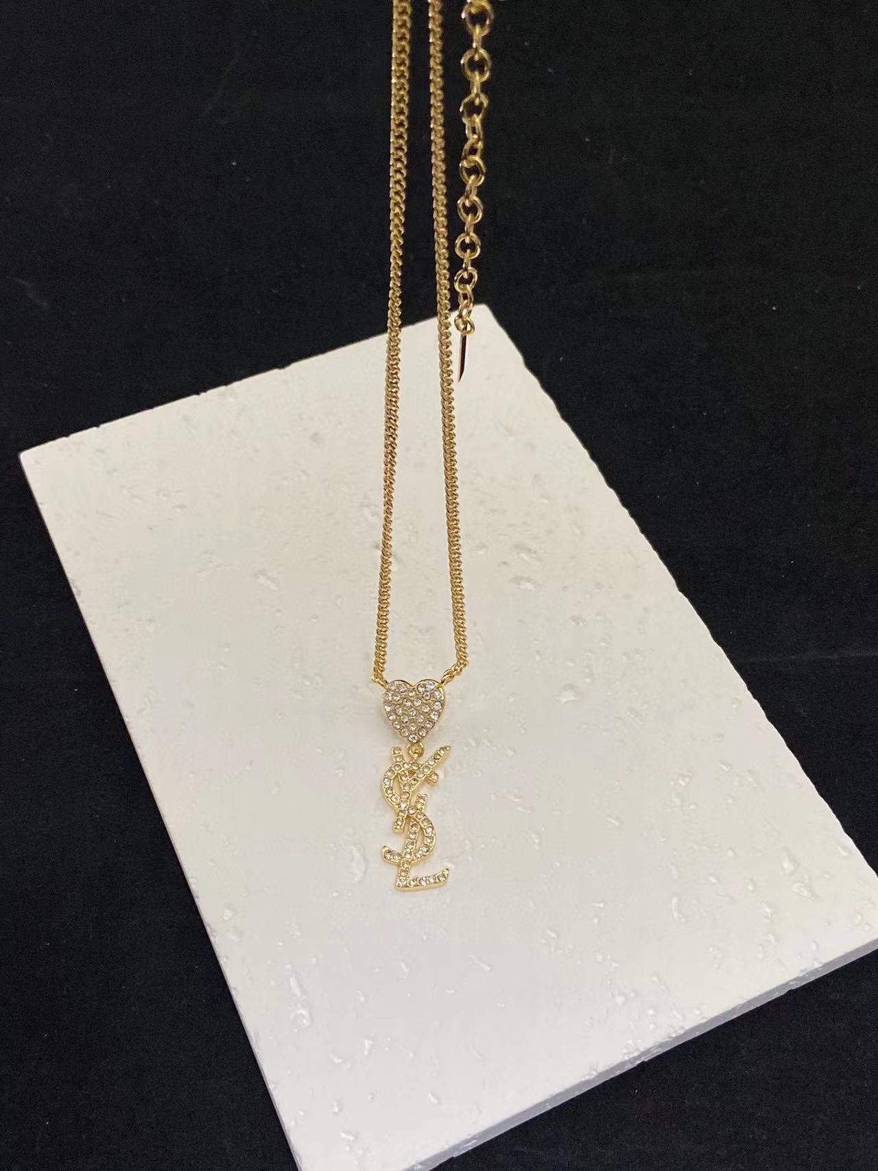 YSL ダイヤモンド ハート ネックレス【50％割引+送料無料】