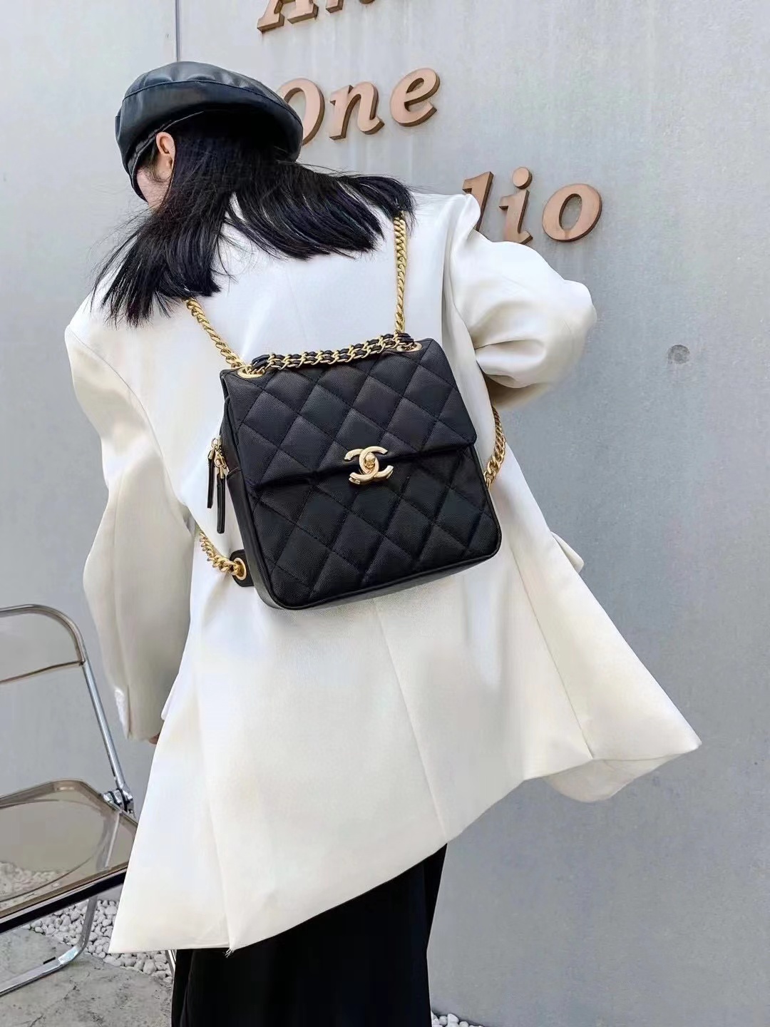 CHANE1 チェーンロゴ バックパック【50%割引+送料無料】