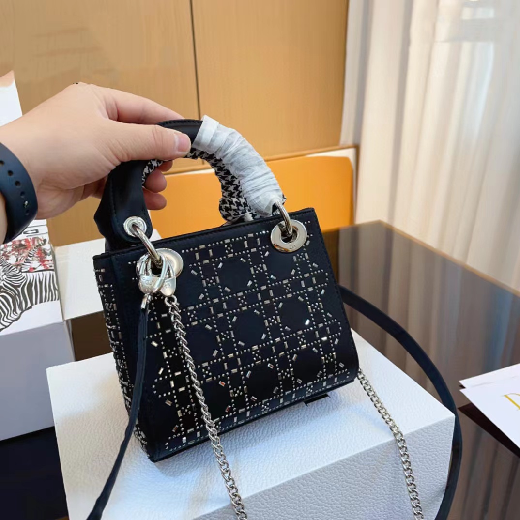 DI0R ラインストーンサテンハンドバッグ【50％割引+送料無料】