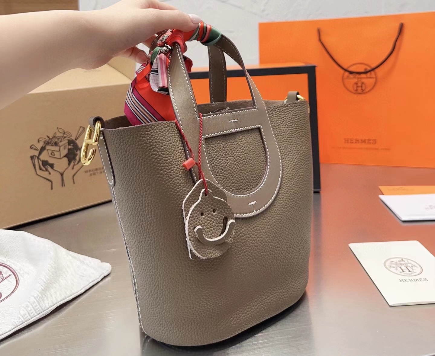 HERME5 豚鼻野菜かごハンドバッグ【50％割引+送料無料】