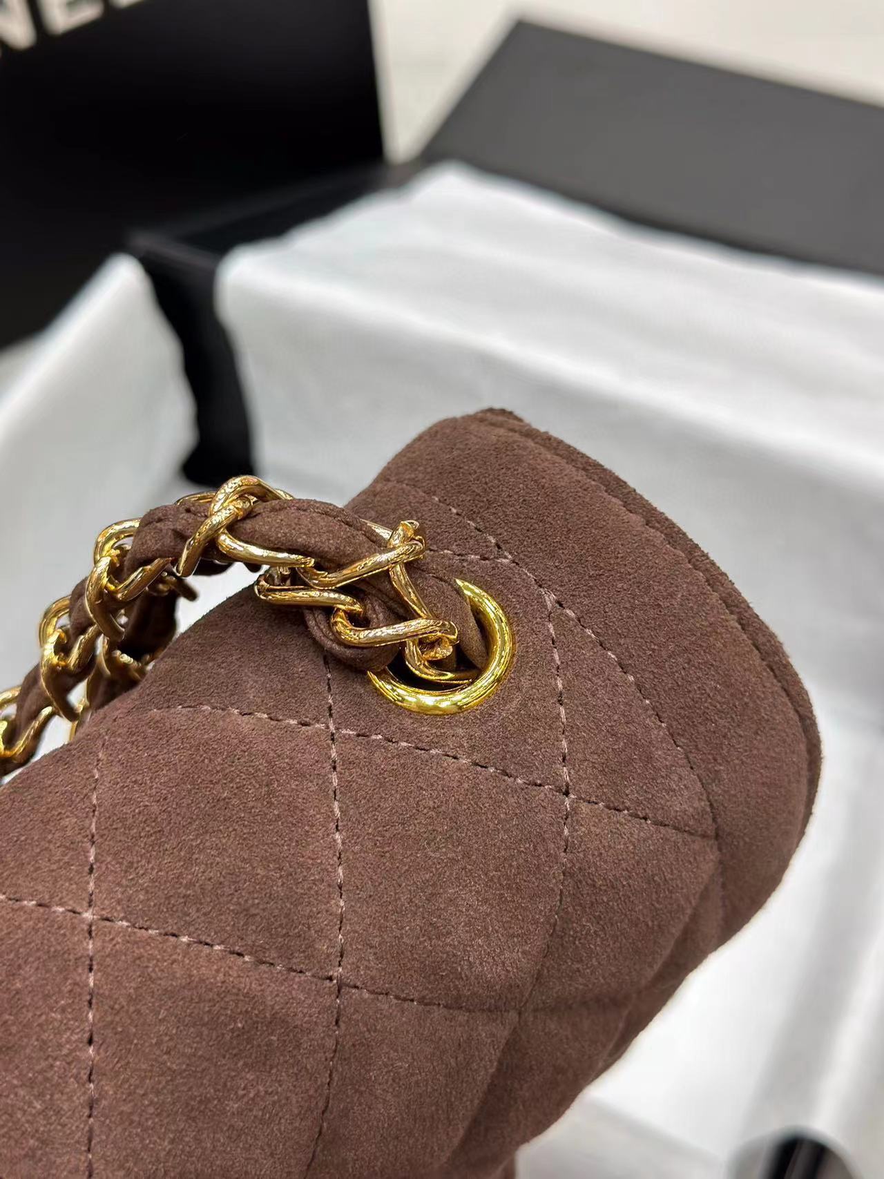 CHANE1 つや消しダブルチェーンハンドバッグ【50%割引+送料無料】