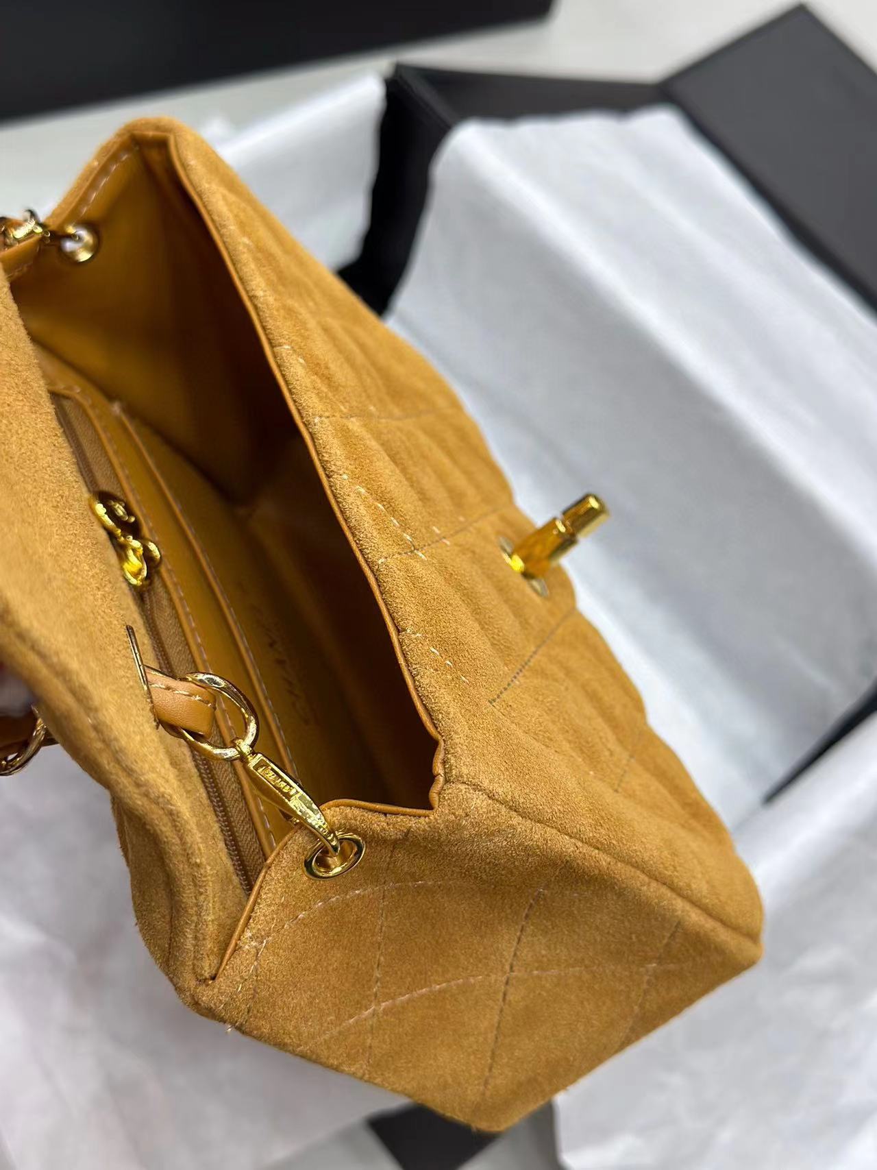 CHANE1 つや消しダブルチェーンハンドバッグ【50%割引+送料無料】