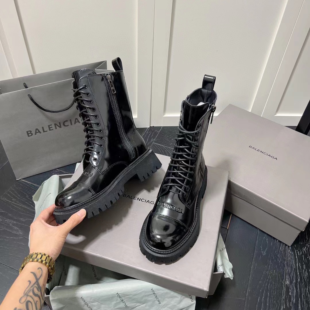 BALENC1AG レースアップ ジッパー マーティン ブーツ【50％割引+送料無料】