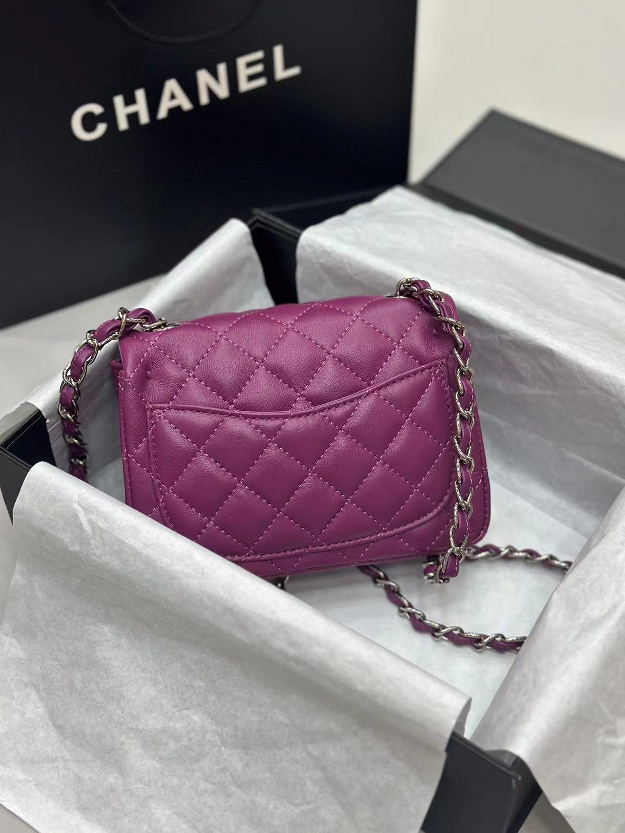 CHANE1 チェーン パープル ショルダー クロスボディバッグ【50％割引+送料無料】