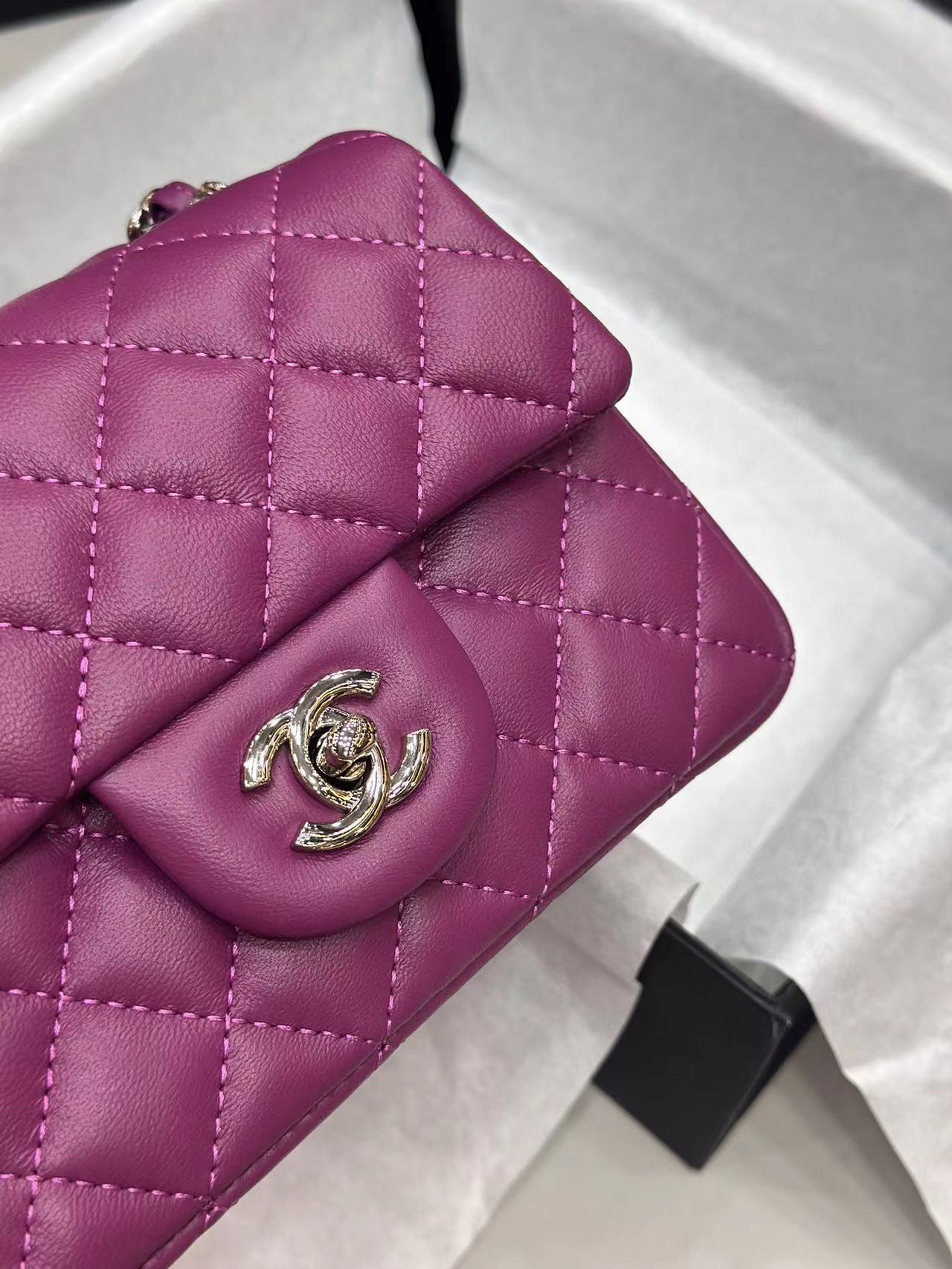 CHANE1 チェーン パープル ショルダー クロスボディバッグ【50％割引+送料無料】