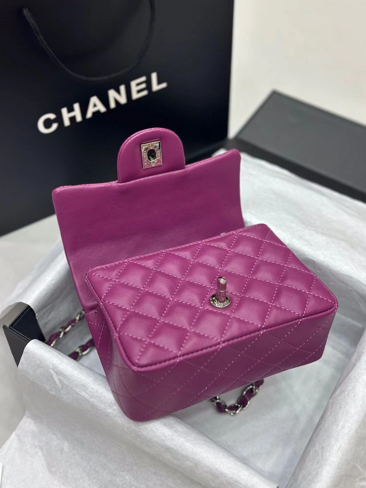 CHANE1 チェーン パープル ショルダー クロスボディバッグ【50％割引+送料無料】