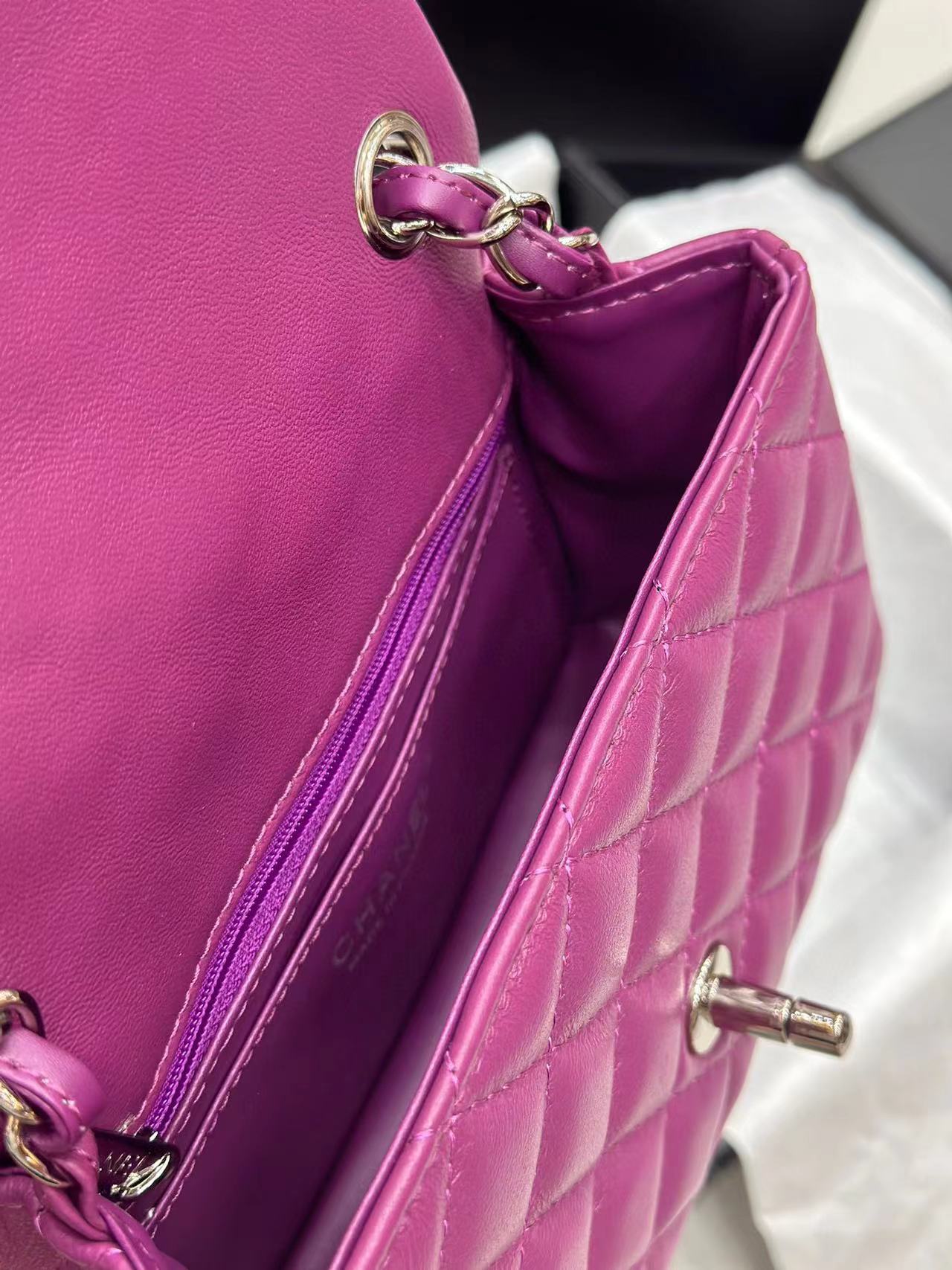 CHANE1 チェーン パープル ショルダー クロスボディバッグ【50％割引+送料無料】