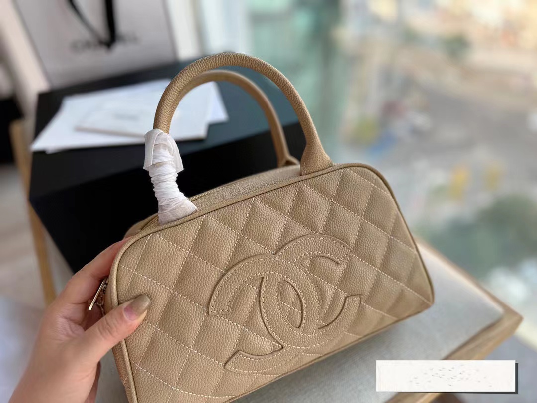 CHANE1 ダブルCロゴ ボウリングハンドバッグ【50％割引+送料無料】