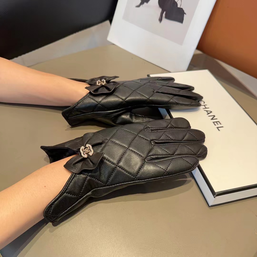 CHANE1 牛革ボウグローブ【50％割引+送料無料】