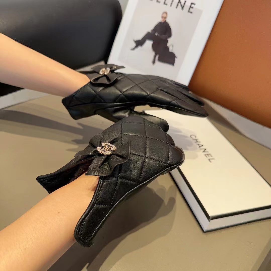 CHANE1 牛革ボウグローブ【50％割引+送料無料】