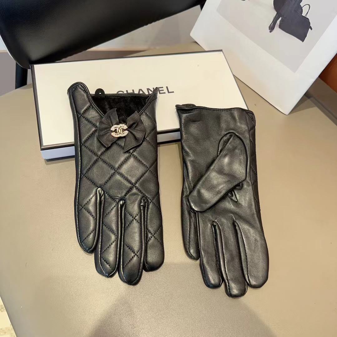 CHANE1 牛革ボウグローブ【50％割引+送料無料】