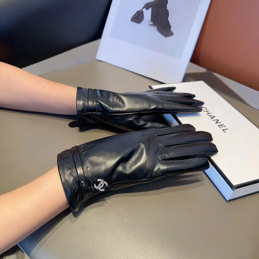 CHANE1 牛革 ダイヤモンド ダブルC グローブ【50％割引+送料無料】