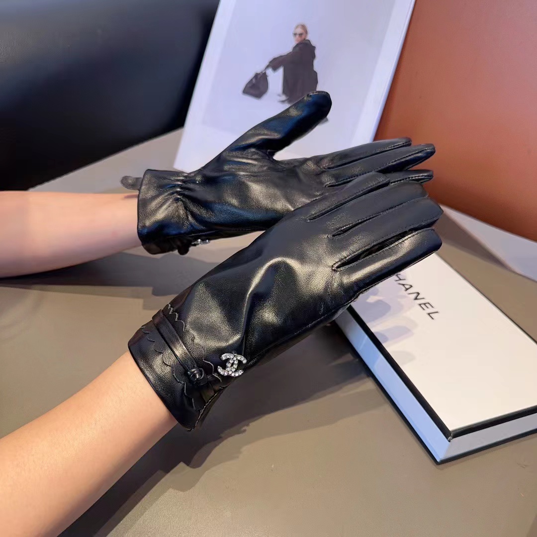 CHANE1 牛革 ダイヤモンド ダブルC グローブ【50％割引+送料無料】