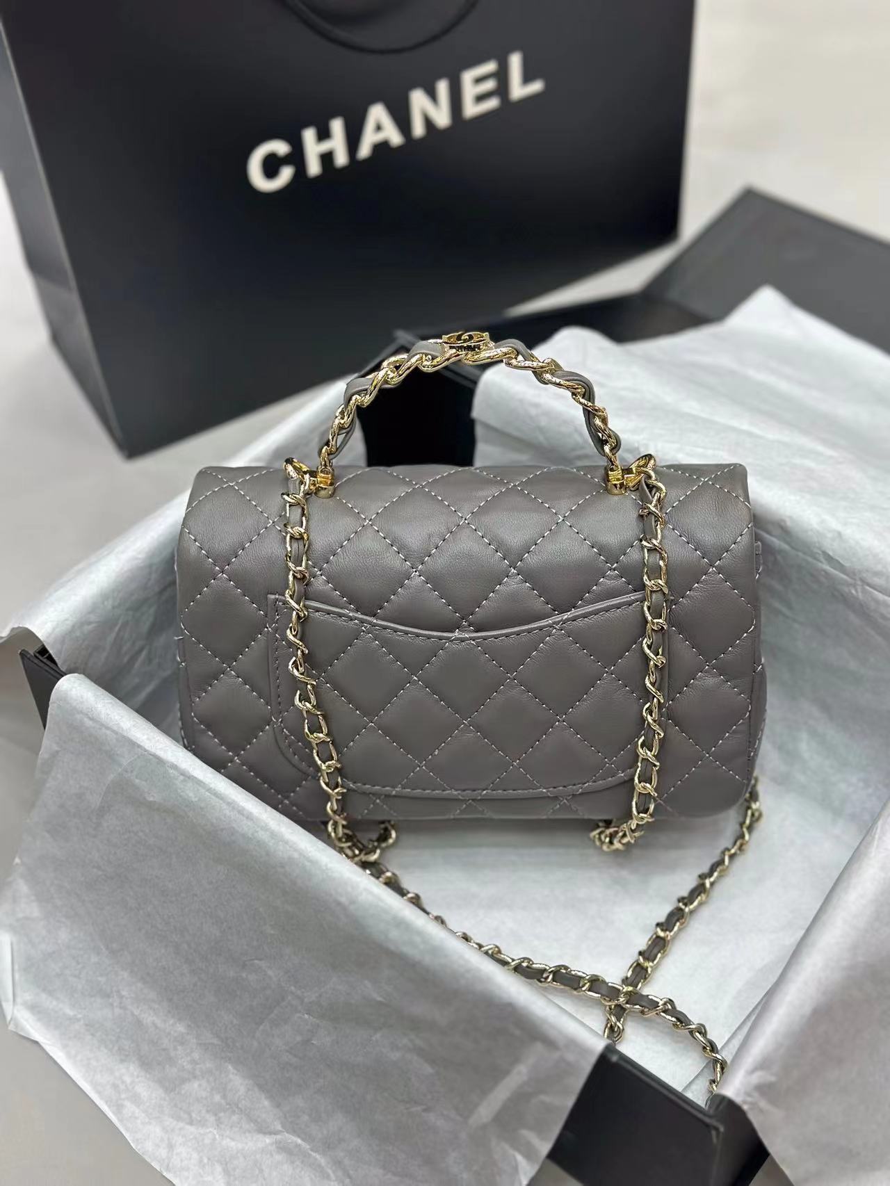 CHANE1 メタル ダブルシーロゴ ショルダー クロスボディバッグ【50％割引+送料無料】