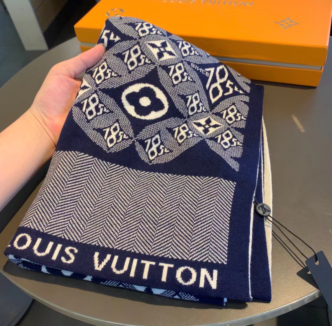 LV プリント ウール スカーフ【50％割引+送料無料】