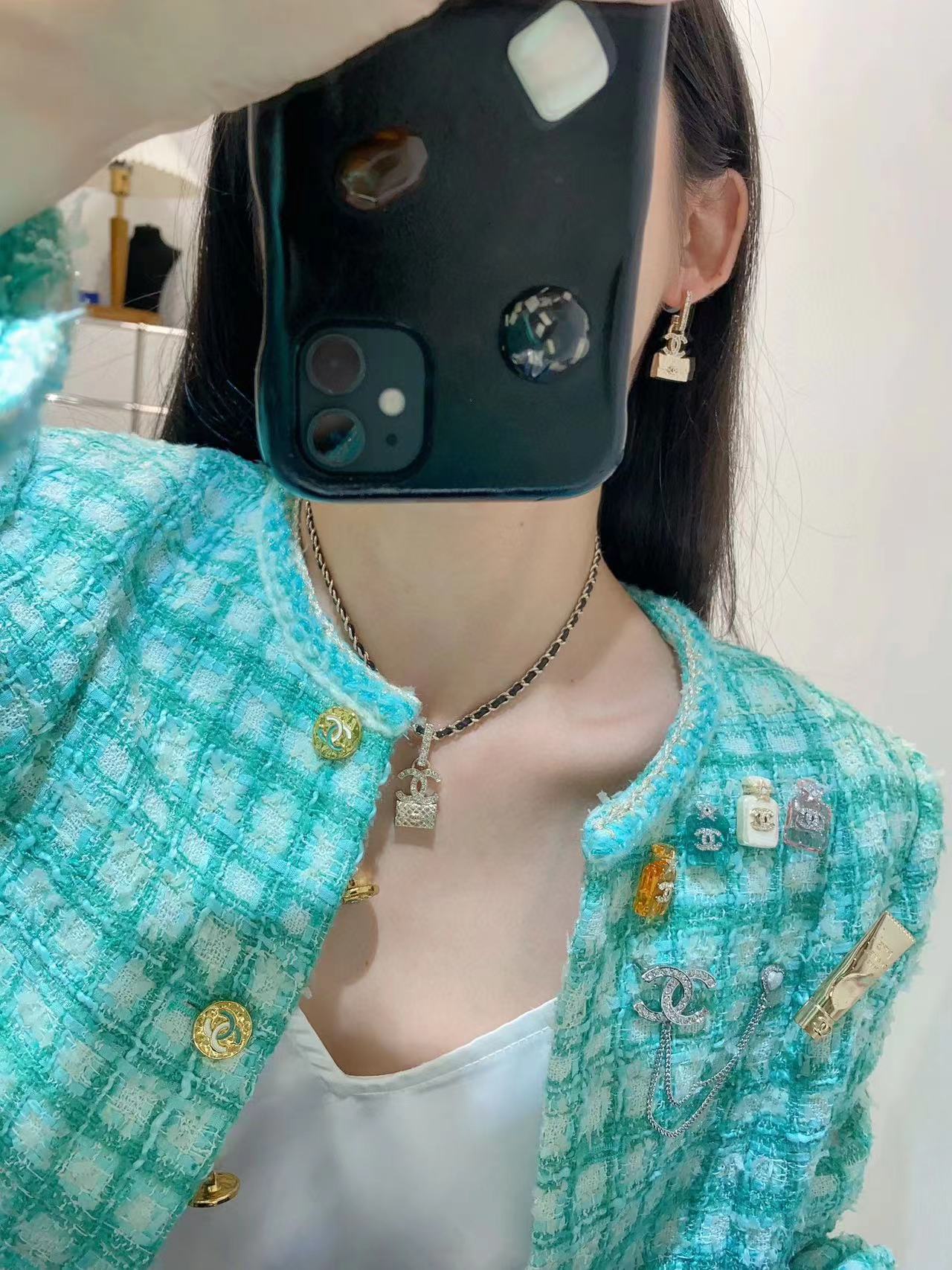 CHANE1 ダイヤモンド ピアス+ネックレス 2点セット【50％割引+送料無料】