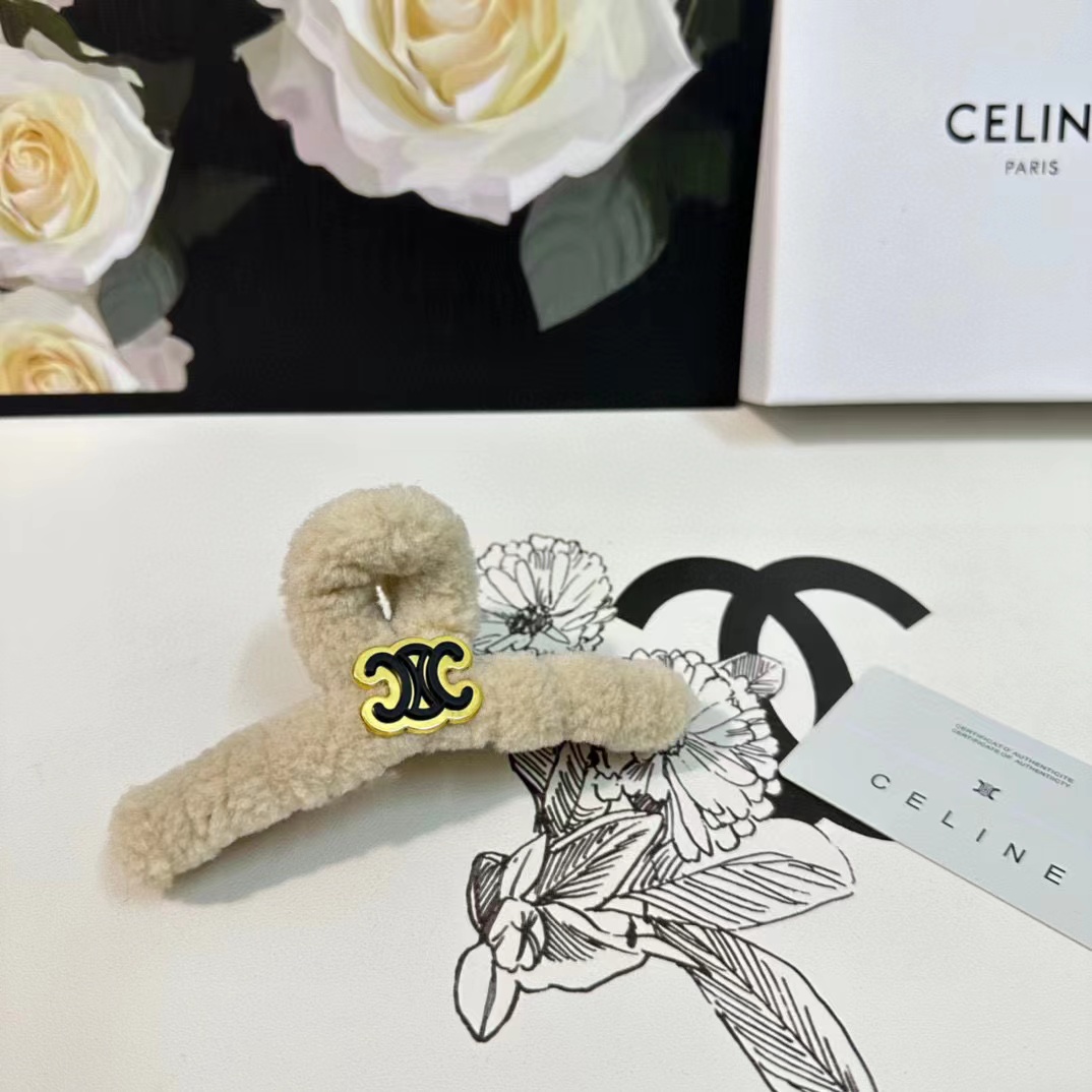 CEL1NE 凱旋門ロゴ ウール ヘアクリップ【50％割引+送料無料】