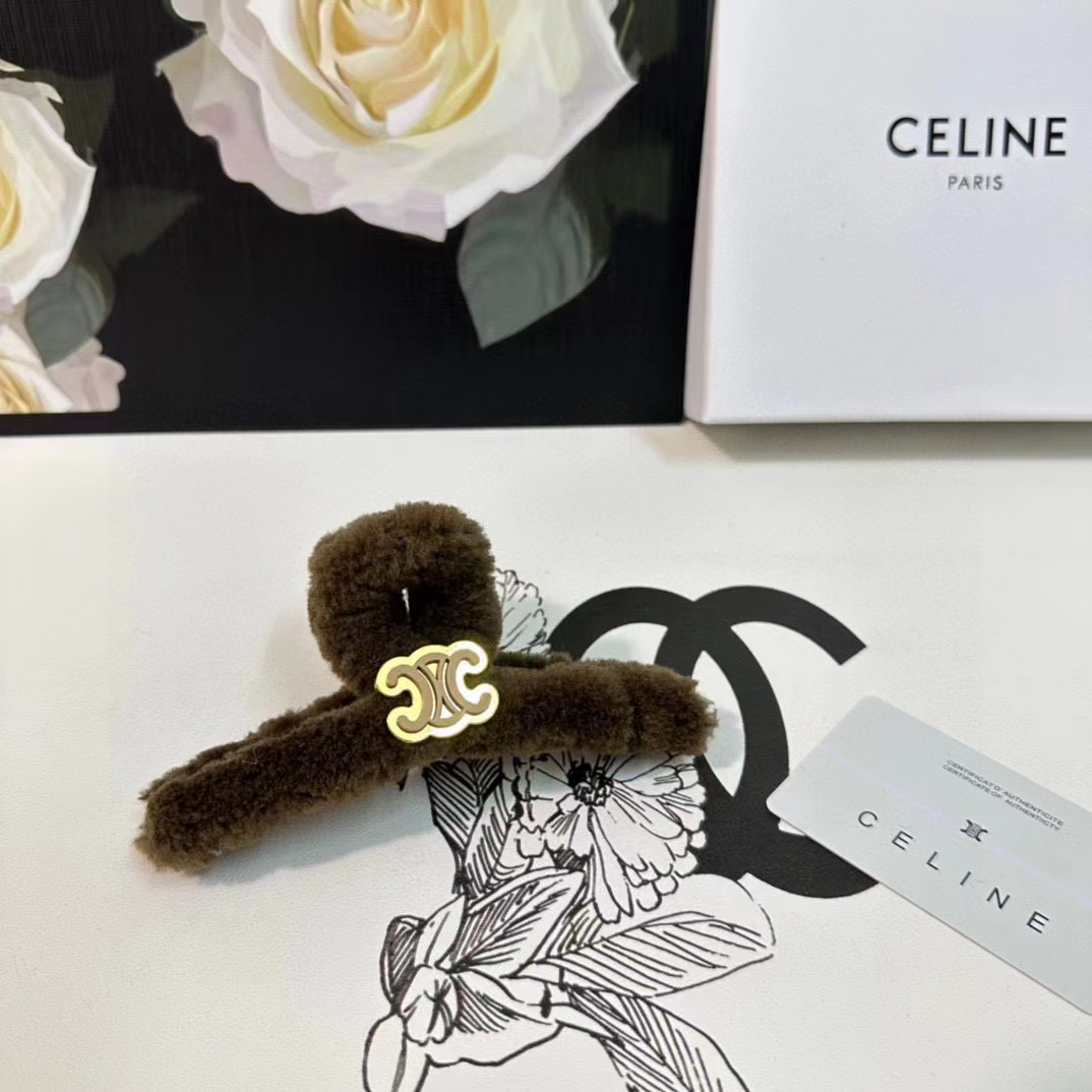 CEL1NE 凱旋門ロゴ ウール ヘアクリップ【50％割引+送料無料】