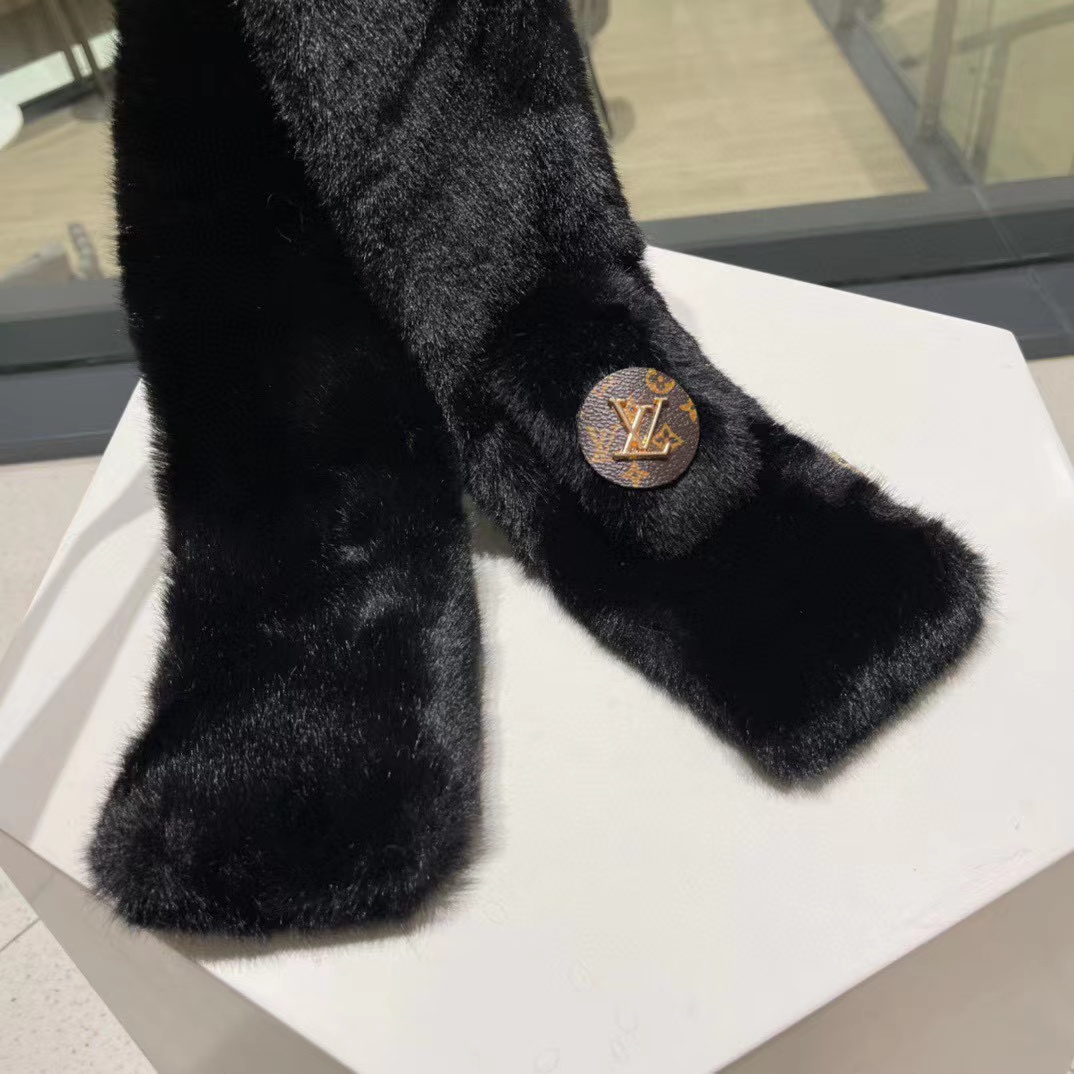 LV シンプルファースカーフ【50％割引+送料無料】