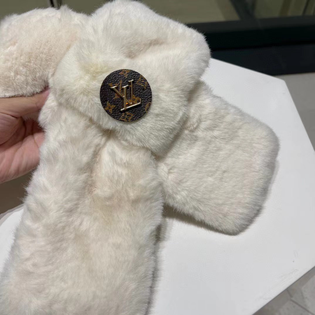 LV シンプルファースカーフ【50％割引+送料無料】