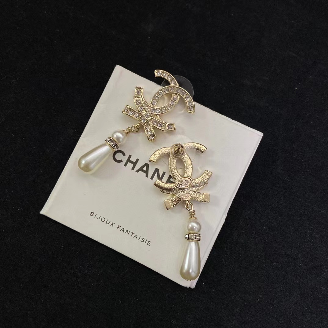 CHANE1 パール＆ダイヤモンド イヤリング【50％割引+送料無料】