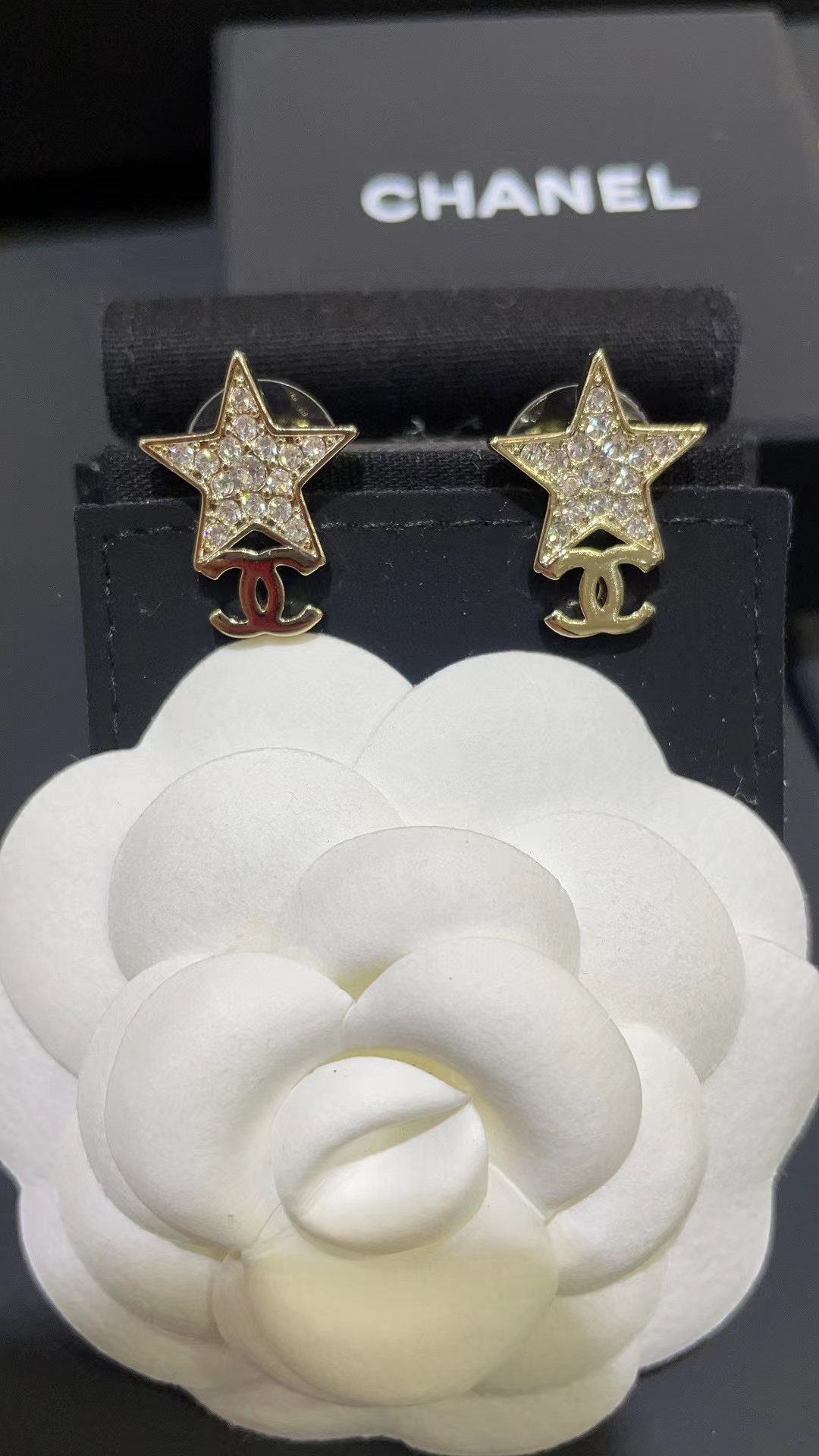 CHANE1 五芒星ダイヤモンド イヤリング+ネックレス 2点セット【50％割引+送料無料】