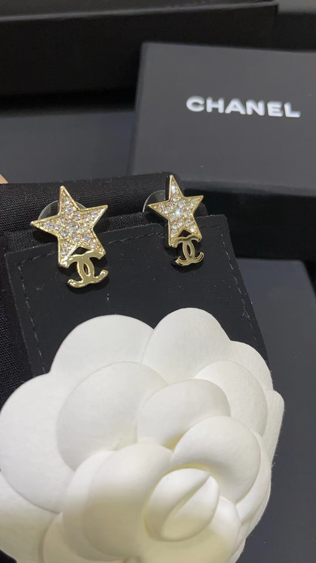 CHANE1 五芒星ダイヤモンド イヤリング+ネックレス 2点セット【50％割引+送料無料】