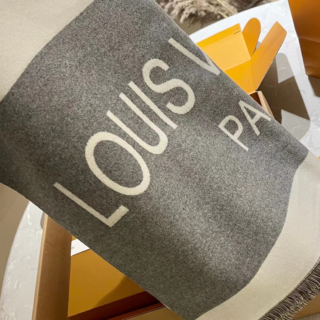 LV カラーブロック カシミア スカーフ【50％割引+送料無料】