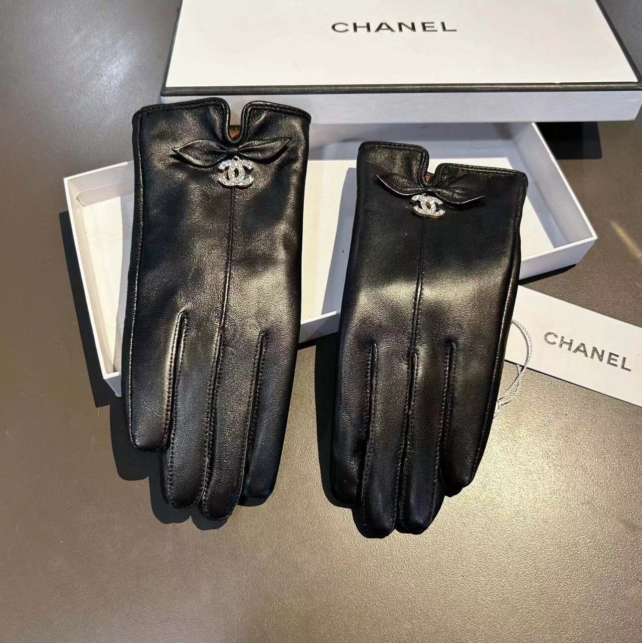 CHANE1 シープスキン ボウ ダブル C グローブ【50％割引+送料無料】