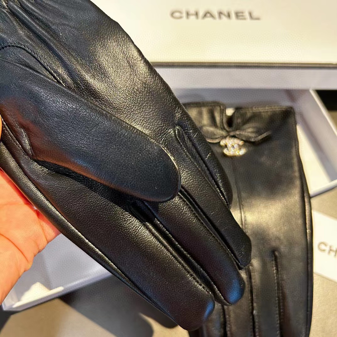 CHANE1 シープスキン ボウ ダブル C グローブ【50％割引+送料無料】