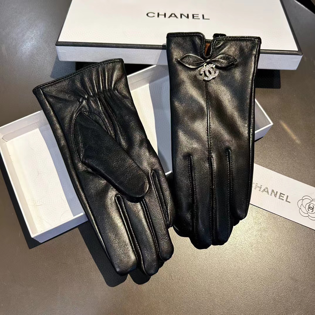 CHANE1 シープスキン ボウ ダブル C グローブ【50％割引+送料無料】