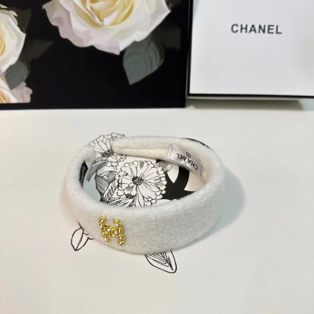 CHANE1 ウール ダブル C ロゴ ヘッドバンド【50%割引+送料無料】