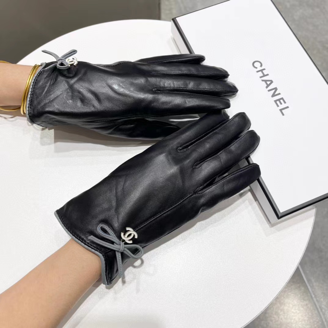 CHANE1 シンプルなレースアップ ダブル C プラス ベルベット シープスキン グローブ【50％割引+送料無料】