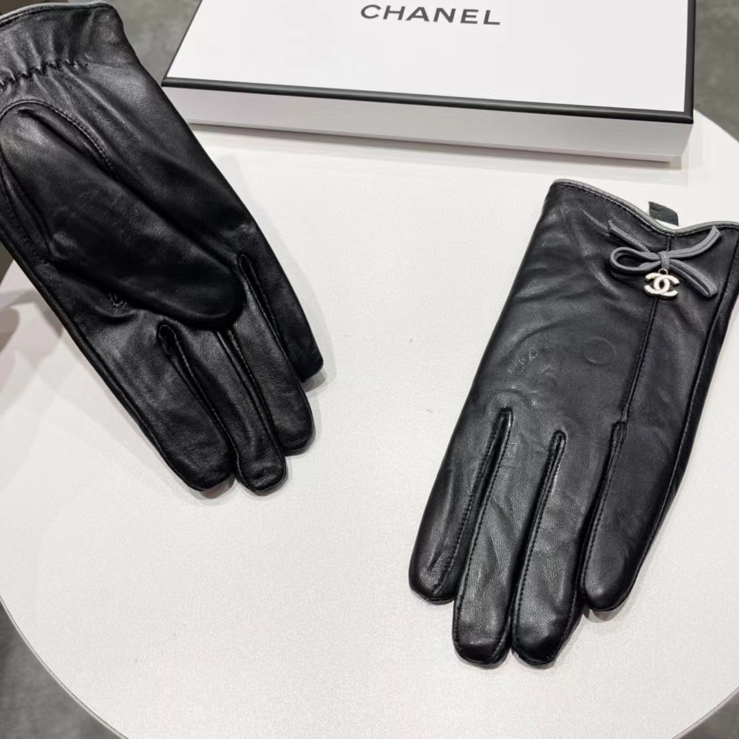 CHANE1 シンプルなレースアップ ダブル C プラス ベルベット シープスキン グローブ【50％割引+送料無料】