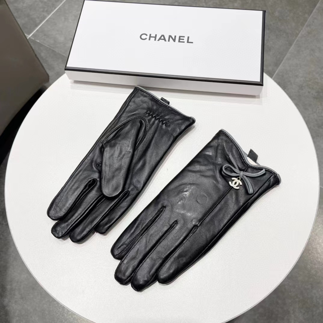 CHANE1 シンプルなレースアップ ダブル C プラス ベルベット シープスキン グローブ【50％割引+送料無料】