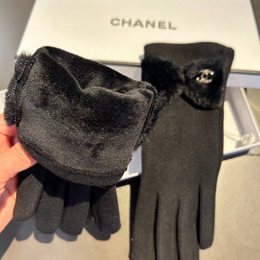 CHANE1 ファー付きシンプル手袋【50％割引+送料無料】