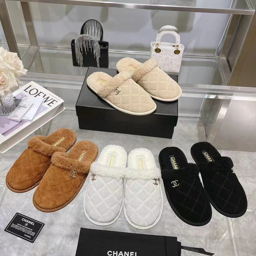 CHANE1 高品質ラムウールスリッパ【50％割引+送料無料】