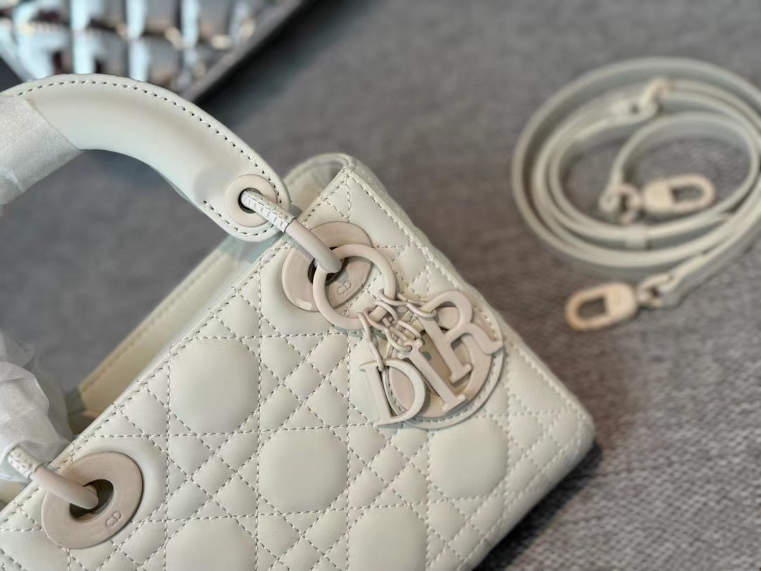 DI0R フロスト加工の 3 コンパートメント ハンドバッグ【50％割引+送料無料】