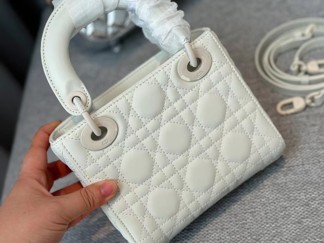 DI0R フロスト加工の 3 コンパートメント ハンドバッグ【50％割引+送料無料】