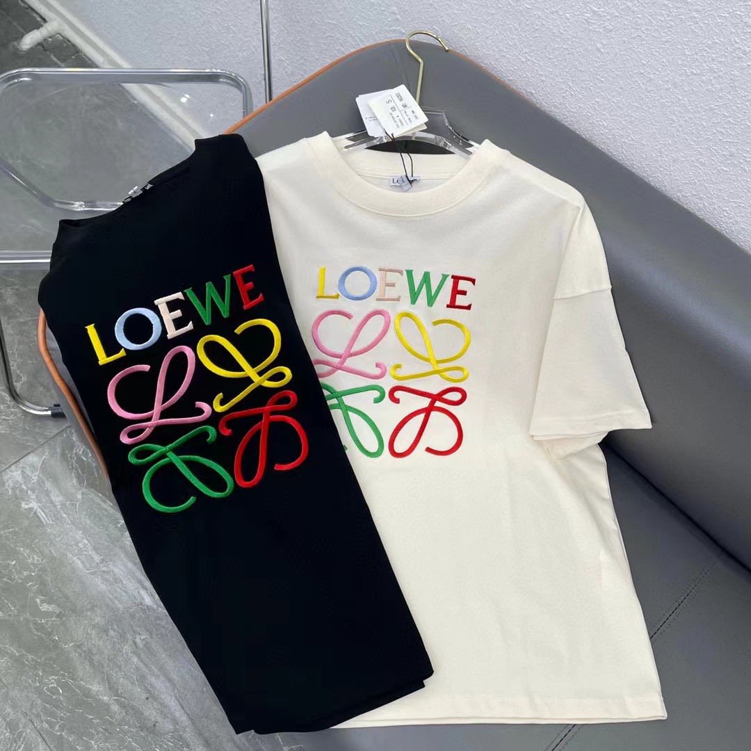 L0WEW カラフルロゴ刺繍レターTシャツ【50％割引+送料無料】