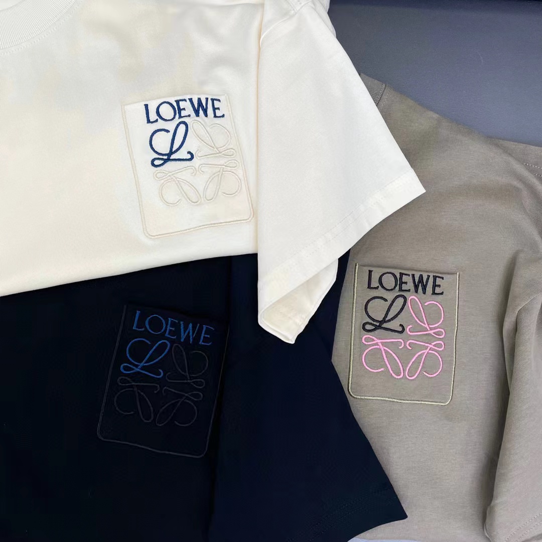 L0WEW シンプルポケットレター刺繍Tシャツ【50％割引+送料無料】