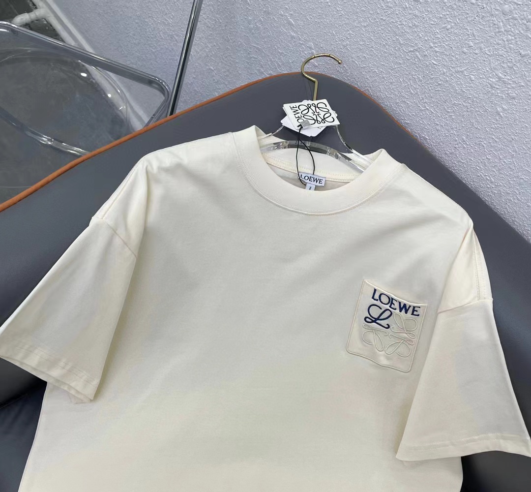 L0WEW シンプルポケットレター刺繍Tシャツ【50％割引+送料無料】