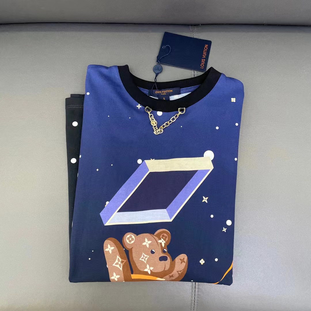 LV グラデーションプリント クルーネック Tシャツ【50%割引+送料無料】