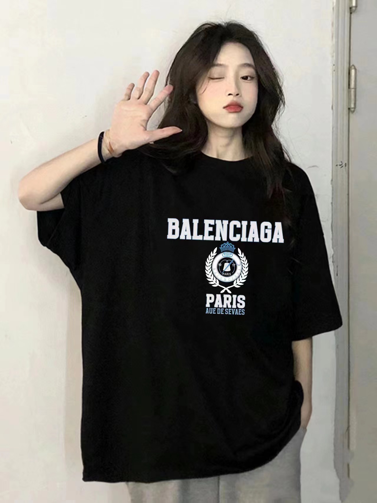 Ba1enciaga クラシックレターTシャツ【50％割引+送料無料】
