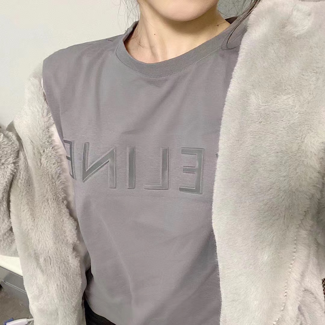 CEL1NE シンプル立体レターTシャツ【50％割引+送料無料】