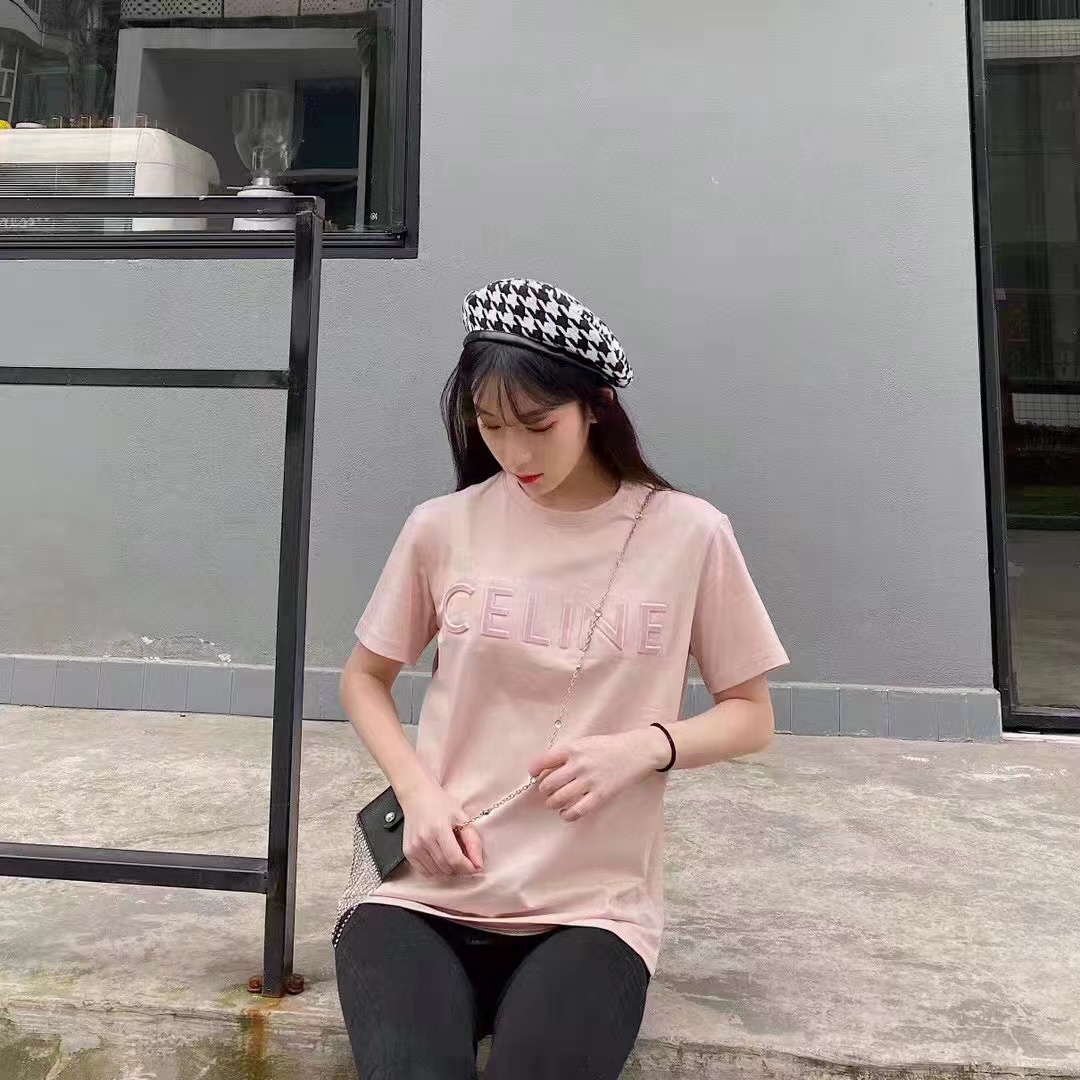 CEL1NE シンプル立体レターTシャツ【50％割引+送料無料】