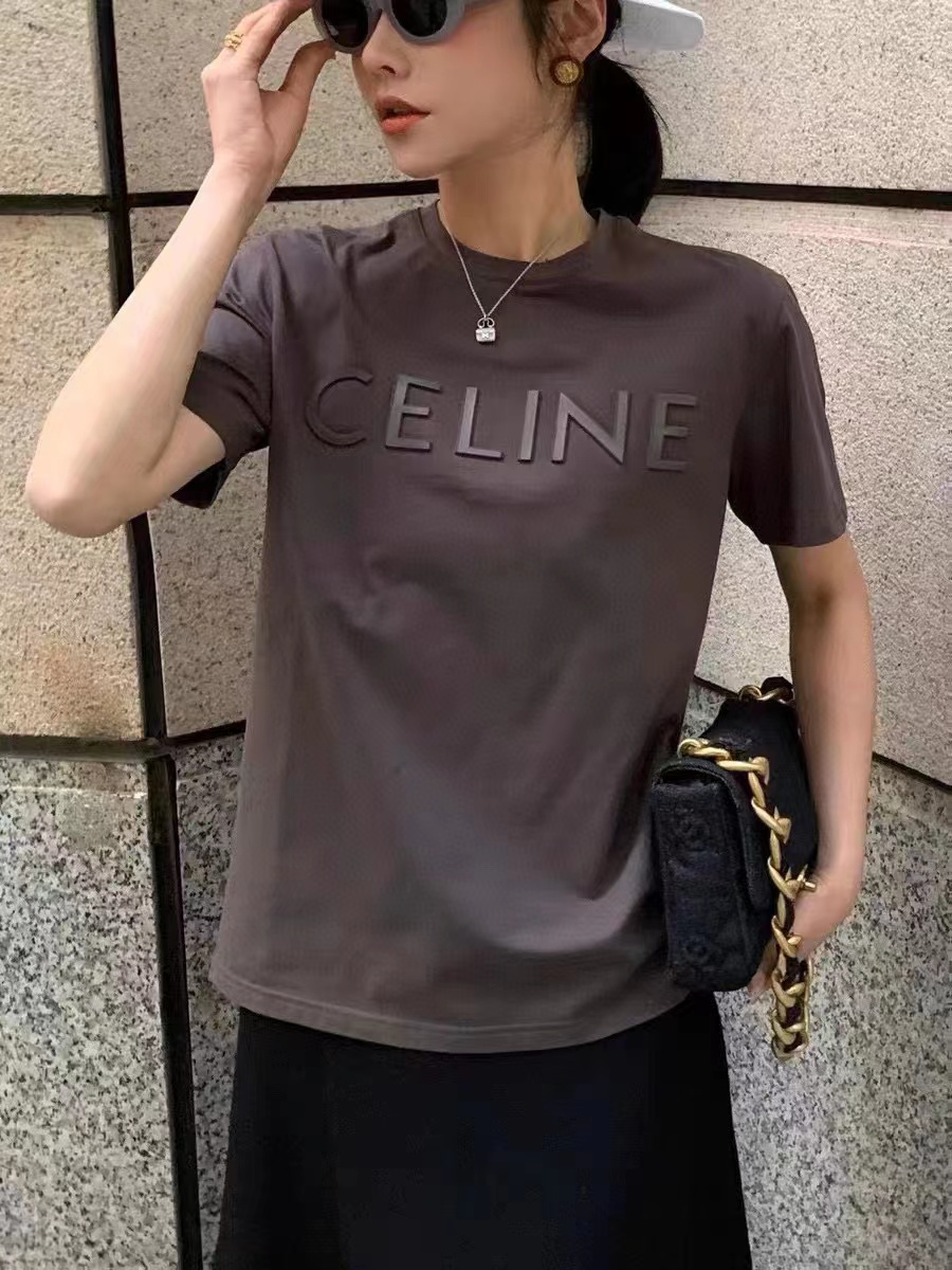 CEL1NE シンプル立体レターTシャツ【50％割引+送料無料】