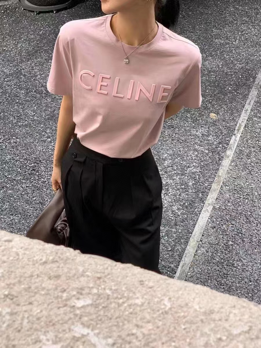 CEL1NE シンプル立体レターTシャツ【50％割引+送料無料】