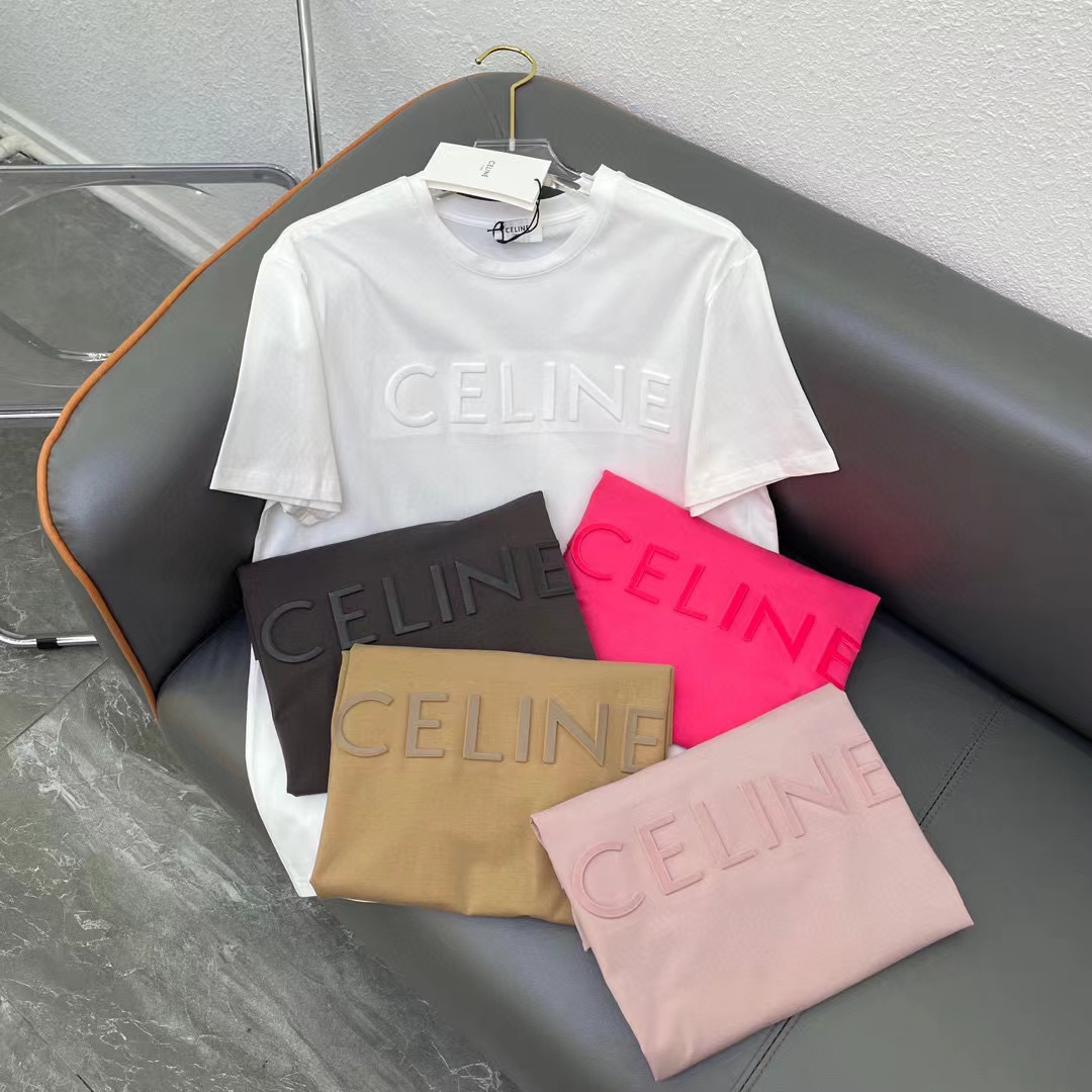 CEL1NE シンプル立体レターTシャツ【50％割引+送料無料】